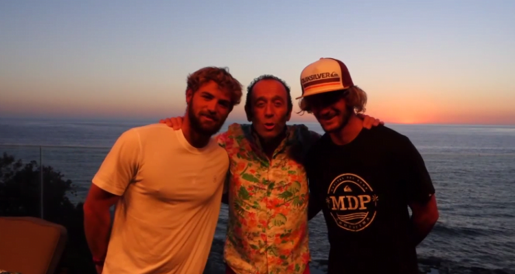 Fernando Aguerre compartiendo una tarde con los hermanos Muniz